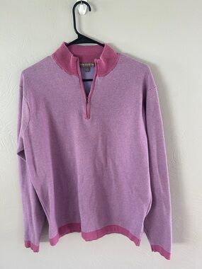 Men's Peter Millar Crown Sport Pink & Blue Pullover